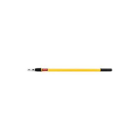 Rubbermaid Commercial Rubbermaid  HYGEN 48-72 Quick-Connect Aluminum Extension Handle, Yellow/Black - RCPQ755, PK6 FGQ75500 YL00